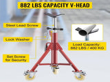 Pipe Stand, Pipe Jack Stands with Casters Adjustable Height 28-52 Inch, V Head Pipe Stand 882 LB, V952-GJGJXDL1107AV65OSV0