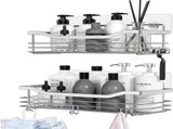 Shower Rack 2-Tier Wall Shower Rack Bathroom Rack Storage No Drilling Required Shower Rack V1188-MS101-01191-1