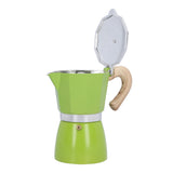 300ML Coffee Pot Moka Maker Coffee Kettle for Gas Stove Ethanol Stove Electrothermal FurnaceGreen V1294-YM0901-3118210170211