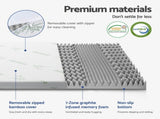 Giselle Bedding 8cm Memory Foam Mattress Topper 7-Zone Graphite Queen MATTRESS-TOP-7Z-8-GY-Q