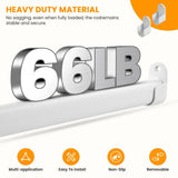 18-63" Oval Closet for Hanging Clothes Adjustable Closets Heavy Duty Black Poles Bar Closet V1107-127-92679-WHT3