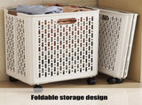 Chmadoxn Collapsible Laundry Hamper with Wheels - Foldable Storage Basket for Clothes, Toys & V1189-WXFWAL-20260326-02506