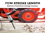 Baumr-AG 2200W Pro-Grade Electric Demolition Jackhammer, with 3 Bonus Chisels, Carry Case V219-BAJHTL02A