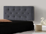 Linen Fabric Single Bed Deluxe Headboard Bedhead - Grey V63-821493