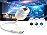 XiaoXiong New Hd Smart Dynamic 5d Holographic Night Light Plug and Play Hd Star V1369-AZ3-W-08103