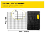 Hardware Cloth, 48" x 50' & 1"x1" Mesh Size, Galvanized Steel Vinyl Coated 16 Gauge Chicken Wire V952-YXHJWHSBDDWC4TJ89V0