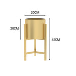 SOGA 4X 45CM Gold Metal Plant Stand with Flower Pot Holder Corner Shelving Rack Indoor Display FPOTH47GLDX4