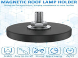 24 Pieces Rubber Coated Magnets 1.69 Inch 30 Lbs M6 Mounting Magnets Threaded Studs for Lighting V1370-AZ4-10023