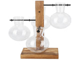 Innovative Hydroponic Vase with Wooden Stand Transparent Desktop Flower Vase for Home V1294-YM0714-3111210271911