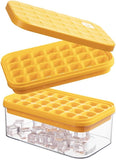 Ice Cube Tray with Lid&Bin, Ice Cube Mold with 56 Cubes, Stackable Ice Trays for Freezer with V1258-DP02-C-1