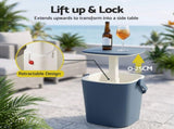 Gardeon 2-in-1 Outdoor Bar Table Portable Ice Bucket Cooler 15L Tong Blue ODF-COOLER-Q-BU