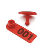 1-100 Cattle Number Ear Tag 5x2cm Set - Mini Red Cow Sheep Pig Livestock Label V238-SUPDZ-39973712756816