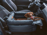 Dark Blue Premium Plush Pet Booster Car Seat - Portable Dog Travel Bed with Non-Slip Base V888-ELOSUNG36102