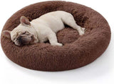 Calming Donut Cat Bed - Fluffy Plush Round Pet Bed, Suitable for Indoor Cats and Small Dogs, V1102-HYSC006