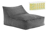 Artiss Bean Bag Chair Cover with Filler Soft Corduroy DIY Stuffed Animal Storage Bean Bag for BD-LOUNGE-S-GR-5FILLER
