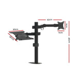 Artiss Monitor Arm Desk Mount Laptop Tray MA-B-D-C66-BK