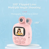Blue Cartoon Kids Digital Camera With Rotating Lens - 32G Hd Print PRL-6090892060DBT