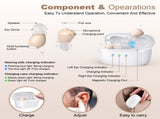 Rechargeable Behind-the-Ear Hearing Aids with Charging Case Compact Sound Amplifier for Adults & V1107-CS-BCFS605