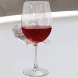 4Set re Acrylic Wine Glass Holder for Bath Time Free Hands Chic Style V1366-AZ2-W-13629