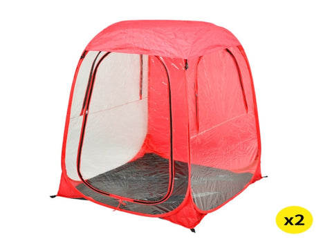 2x Mountview Pop Up Tent Camping Weather Red UA0137-RDX2_NZ