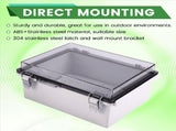 Outdoor WiFi Enclosure Weatherproof Locking Box Waterproof Switch Router 8.7x6.7x4.3inch V1370-AZ4-11634