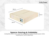 1x Kitchee Foldable Bed Sheet Storage Box - Linen and Closet Organiser Beige V238-SUPDZ-41188856037456