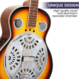 Karrera 40in Resonator Guitar - Sunburst RSN-NC40-SB