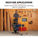 BAUMR-AG Mobile Scaffold Platform, 226kg Load, Steel Frame, Dual Height, Folding for easy Transport V219-SCFMSCEQM10A