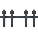 2440 mm Sliding Barn Door Hardware Closet Track Kit for Double Doors J Hanger V952-GCYMWJTJHS8FLSQZJV0