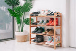 Bamboo Storage Shoe Rack & Organiser 4 Tiers Layers V915-HO0166