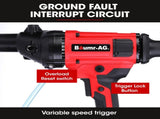 BAUMR-AG 1800W 120mm Handheld Core Drill & 76mm Diamond Drill Bit Combo, for Concrete Coring Hole V219-DRLCREBM12H-76