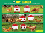 CARLA HOME Chicken Feeder Waterer Set, Automatic Gravity Dispenser with 8KG Food & 8L Water LSB-36359