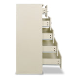 Tallboy Dresser 6 Chest of Drawers Storage Cabinet 85 x 39.5 x 105cm CBT-KLN-085-040-105-WHT