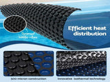 Aqua Buddy Pool Cover 500 Micron 8.5x4.2m w/ Roller 5.55m Swimming Pools Black Solar Blanket PC-85X42-LA-BK-BL-ROLLER