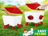 CARLA HOME Chicken Feeder Waterer Set, Automatic Gravity Dispenser with 8KG Food & 8L Water LSB-36359
