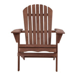 Gardeon Adirondack Outdoor Chairs Wooden Foldable Beach Chair Patio Furniture Brown FF-BEACH-NTLCHAIR-BR