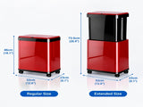 Hydraulic Lift Trash Bin with Adjustable Height 4670cm 20L Capacity & 360&deg Wheels, Space-Saving V1107-CS-YISEE40