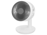 Oscillating Desk Fan Rechargeable Mute Practical Desktop USB Charging Fan for Home SchoolWhite V1294-YM0901-3113210069311
