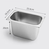 SOGA 6X Gastronorm GN Pan Full Size 1/3 GN Pan 20cm Deep Stainless Steel Tray GASTRONORMPANS5444X6