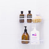 Double Corner Shelf Removable Suction WHITE V274-HA-KL-23743-W