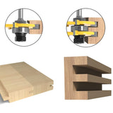 8mm Shank T-Slot Milling Cutter Set, 2Pcs 3-Flute Woodworking Tools V1188-CE-Y721-02854