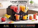 Devanti Slushie Machine 4L Dual Tanks Frozen Drink Ice Cream Maker SLS-CR03-2LX2-BK