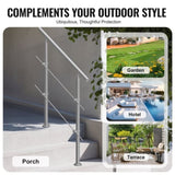 39.4in Handrails for Outdoor Steps 2 Crossbars Staircase for Porch Deck V952-BXGSLZFS100CZ97QUV0