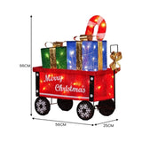 Christabelle Christmas Cart Display Candy Cane Presents LED Lights Indoor Outdoor Front Yard De 112_MHA610