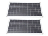 2PCS Solar Panel Kit 18W 18V Polycrystalline Silicon Portable USB Type C DC Solar Panel Charger with V1294-YM0901-3114230167811