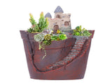 Succulent Plants Flowerpot Resin Mini House Flower Planter Container Home Decor V1294-YM0901-3111200296311