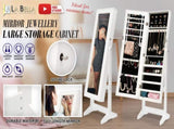 Mirror Jewellery Cabinet Storage Organiser LUVO 146cm WHITE V274-FT-MJ316W
