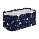 Weisshorn Foldable Bathtub PVC SPA Bucket Inflatable Cushion 114x62cm Star Navy FB-PVC-B-120-NA