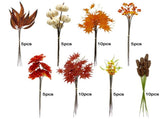 55Pcs Set Artificial Fall Plant Stems Set 8 Kinds of Plant with Maple Leaf Pumpkin Lifelike V1294-YM0901-240619HL01-1