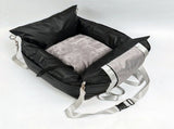 White car bed, carrier for car, pet travel accessories, transport in car, car seat, V1106-136-GRA-08632